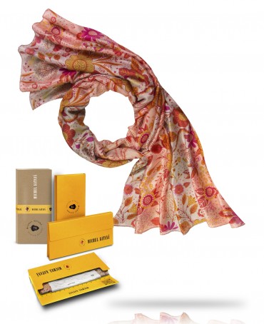 Палантин Женский SN40-FLEUR.DE.FEE/CORAIL